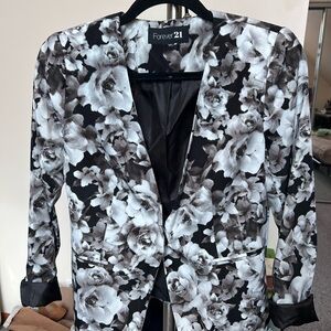 Forever 21 Monochrome Floral Jacket